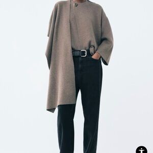 Stylish Tan Cape Coat